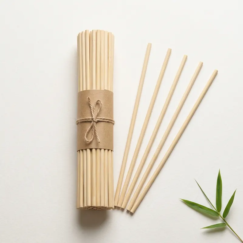 12 inch 4 mm Bamboo Plain Sticks — bamboo product photograph