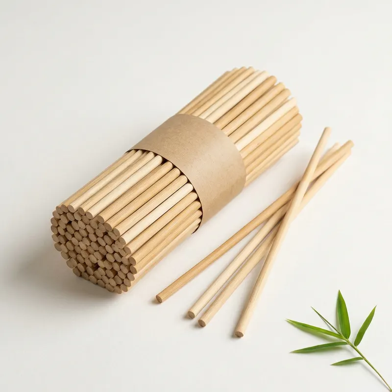 20 cm 5 mm Bamboo Chopsticks — Twin — bamboo product photograph