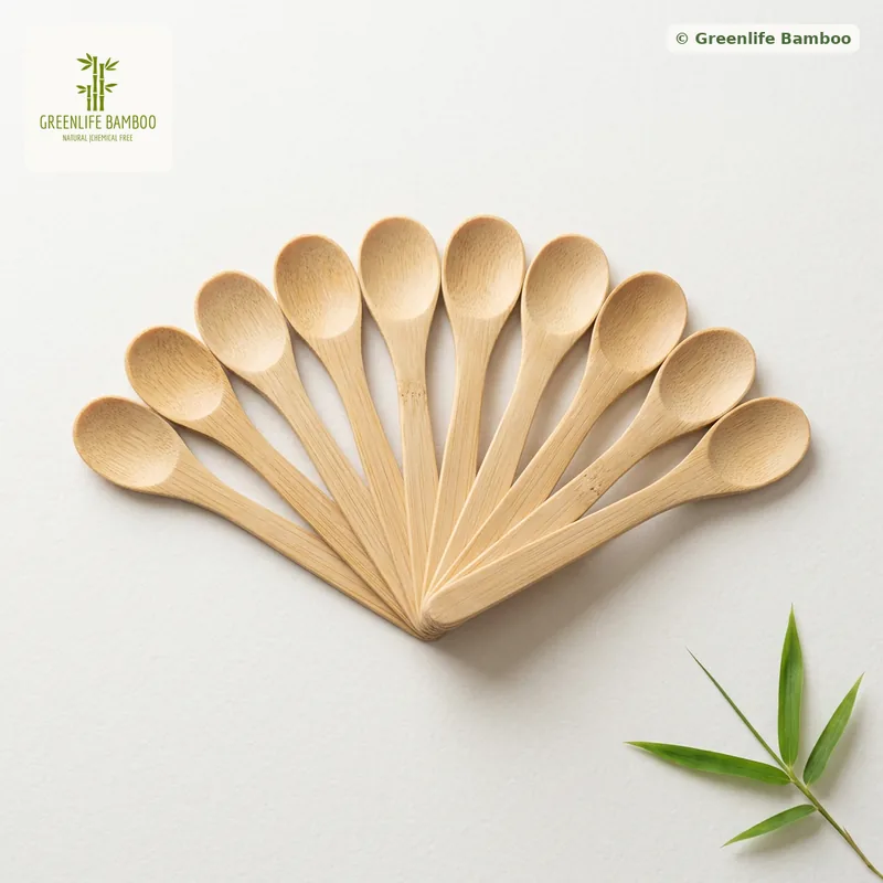 Ice Cream Spoon — 9.5 cm, 22 x 1.6 mm flat · 100 pcs — bamboo product photograph
