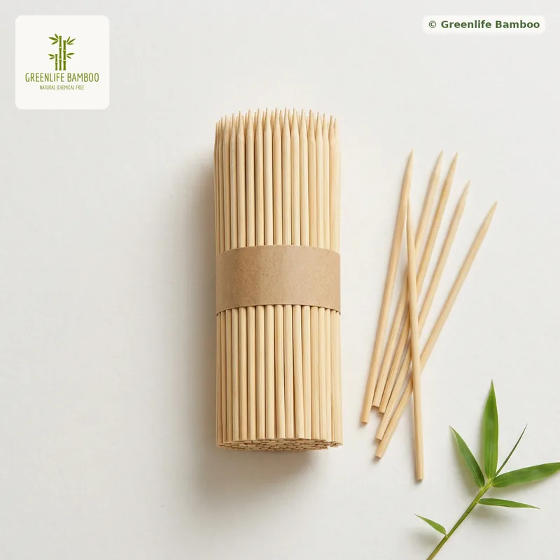 Kebab Skewer — 8 inch, 4 mm · 1 kg bulk — bamboo product photograph