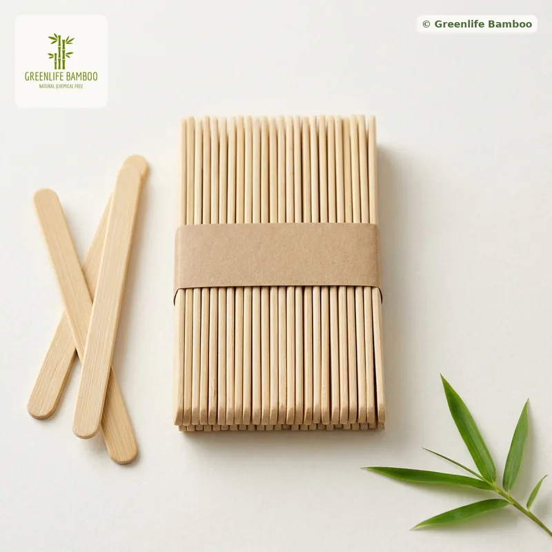 Bamboo Kulfi Stick — 6 inch, 10 x 2 mm flat · 100 pcs — bamboo product photograph